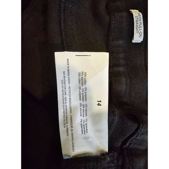 NWT Nine West Denim Heidi Pull On Jeans Black Size 14 Plus - Picture 5 of 12